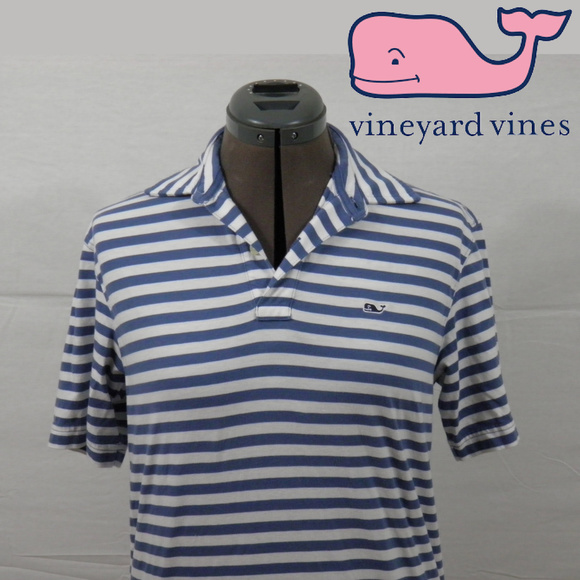 Vineyard Vines Blue and White Polo - Picture 1 of 6